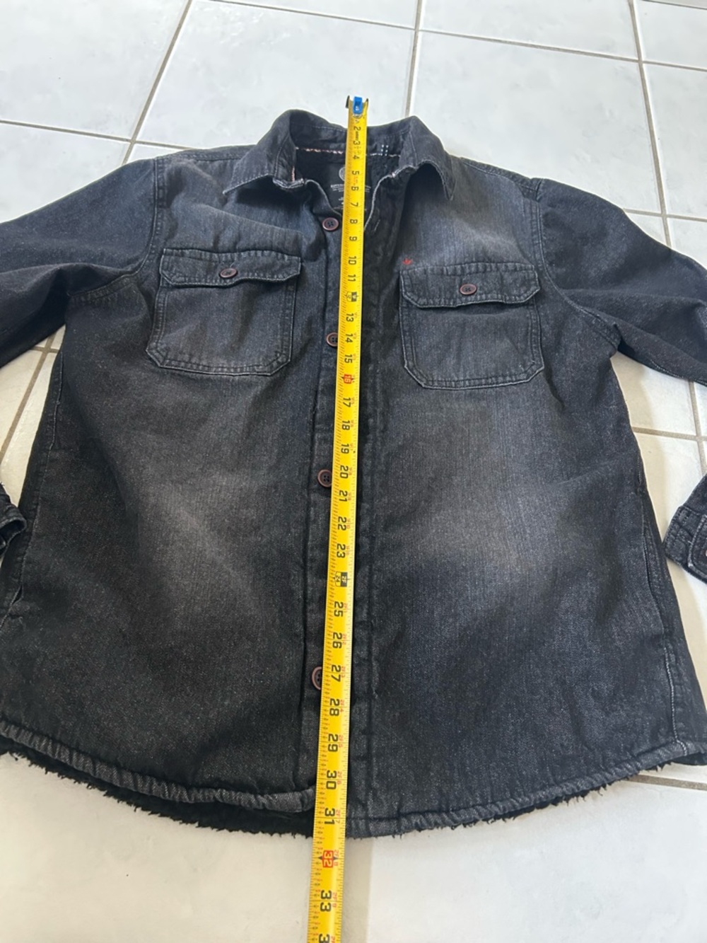 Buffalo David Bitton Black Sherpa-Lined Denim Jacket - Picture 6 of 7